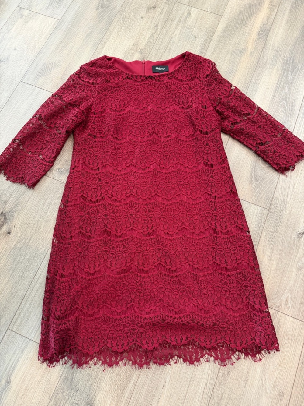Studio Burgundy Lace Midi Dress